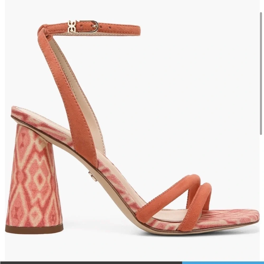 New without box Sam Edelman Pink Heels with Textured Cylindrical Heel size 8.5